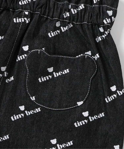 日本童裝 apres les cours x tiny bear 可拆吊帶牛仔褲 80-120cm 男童款 夏季 Jumpsuit PANTS