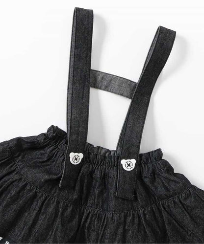 日本童裝 apres les cours x tiny bear 可拆吊帶牛仔裙 80-120cm 女童款 夏季 SKIRTS