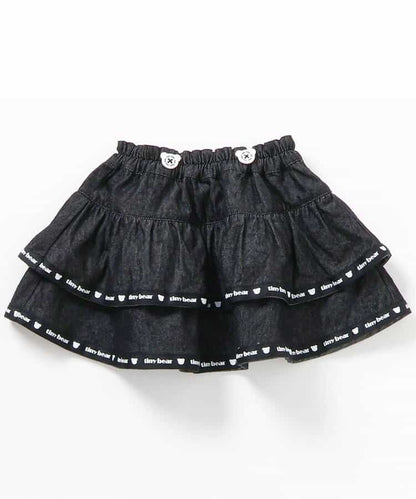 日本童裝 apres les cours x tiny bear 可拆吊帶牛仔裙 80-120cm 女童款 夏季 SKIRTS