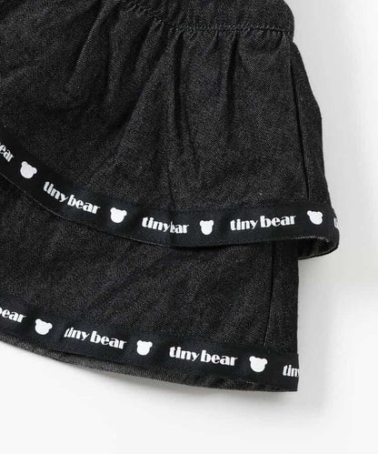 日本童裝 apres les cours x tiny bear 可拆吊帶牛仔裙 80-120cm 女童款 夏季 SKIRTS