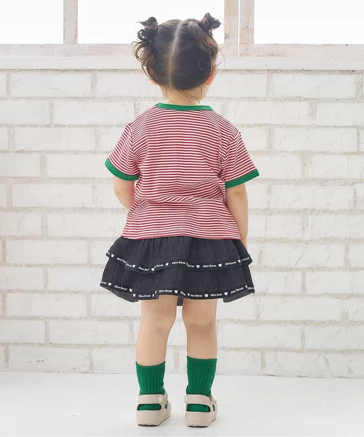 日本童裝 apres les cours x tiny bear 可拆吊帶牛仔裙 80-120cm 女童款 夏季 SKIRTS