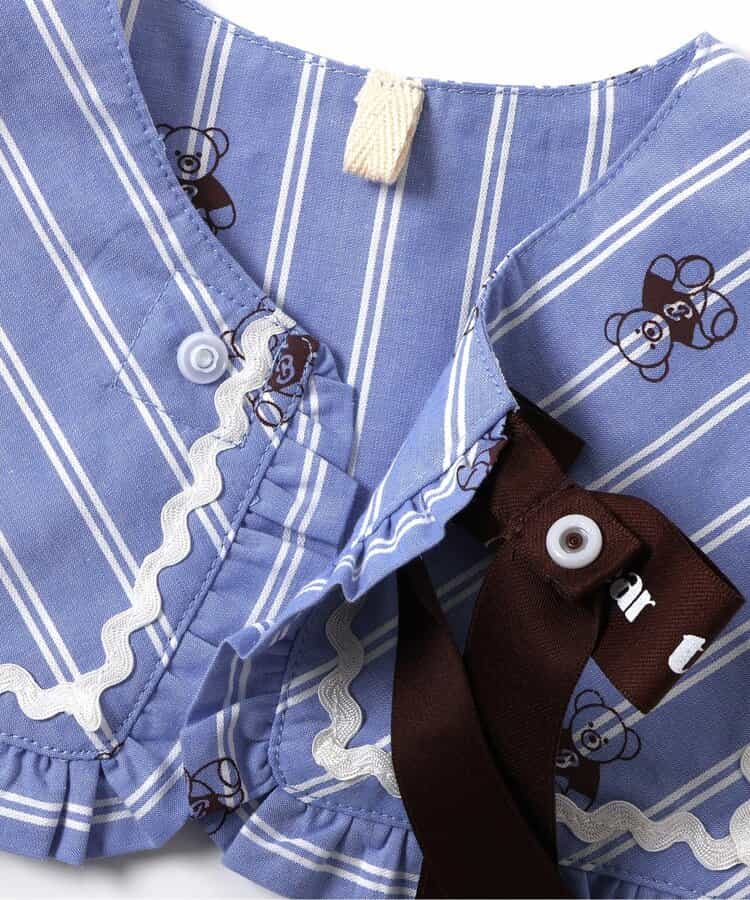 日本童裝 apres les cours x tiny bear 水手領泡泡連身裙 80-120cm 女童款 夏季 DRESSES