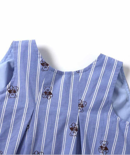 日本童裝 apres les cours x tiny bear 水手領泡泡連身裙 80-120cm 女童款 夏季 DRESSES