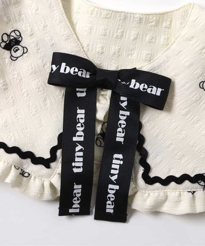 日本童裝 apres les cours x tiny bear 水手領泡泡連身裙 80-120cm 女童款 夏季 DRESSES