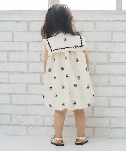 日本童裝 apres les cours x tiny bear 水手領泡泡連身裙 80-120cm 女童款 夏季 DRESSES