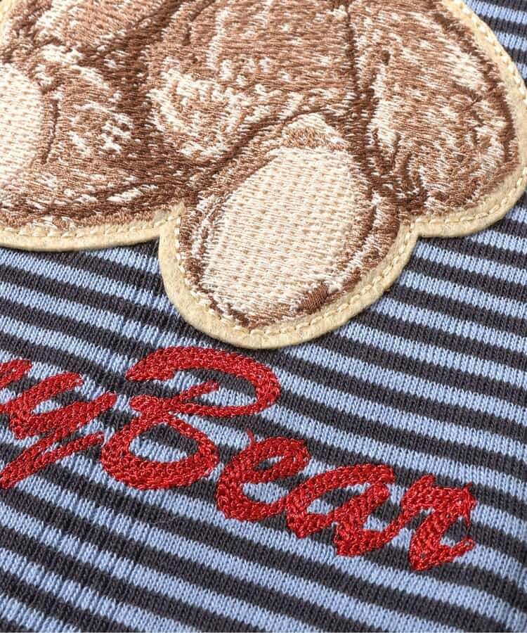 日本童裝 apres les cours x tiny bear 刺繡間條上衣 80-120cm 男童款/女童款 夏季 TOPS