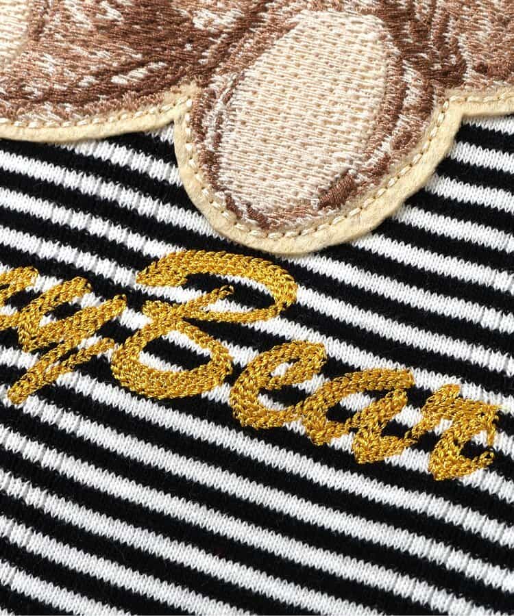 日本童裝 apres les cours x tiny bear 刺繡間條上衣 80-120cm 男童款/女童款 夏季 TOPS