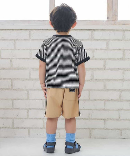 日本童裝 apres les cours x tiny bear 刺繡間條上衣 80-120cm 男童款/女童款 夏季 TOPS