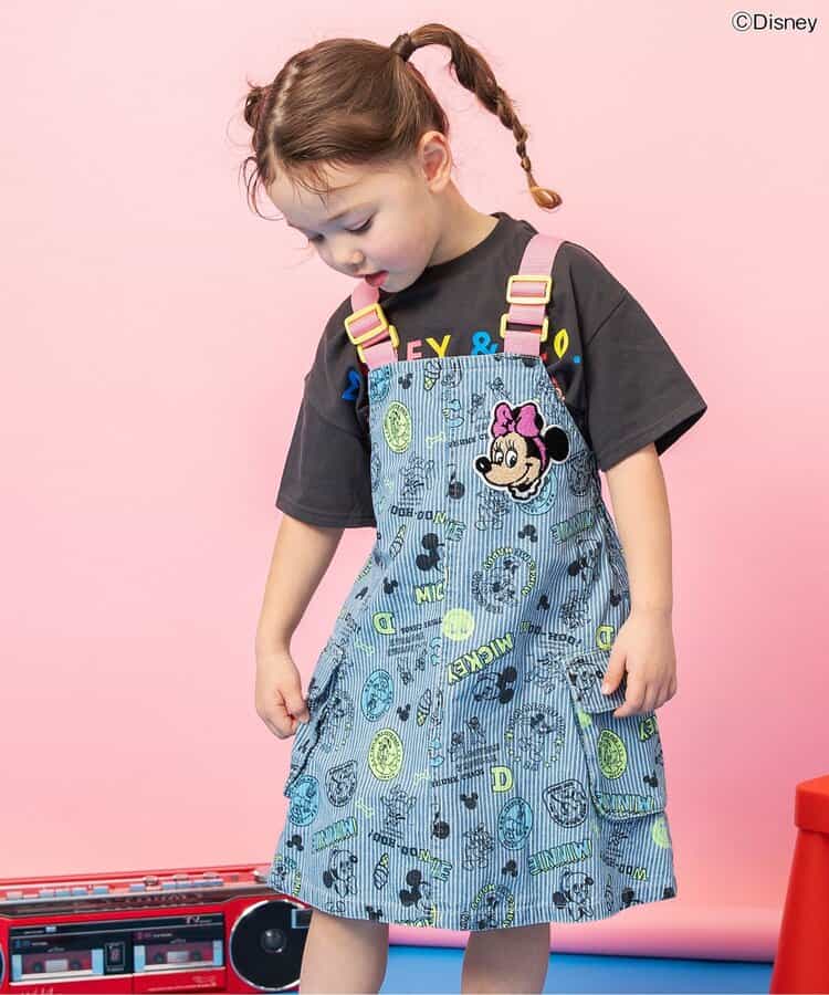 日本童裝 BREEZE x Disney 印花背帶裙 80-120 女童款 夏季 DRESSES