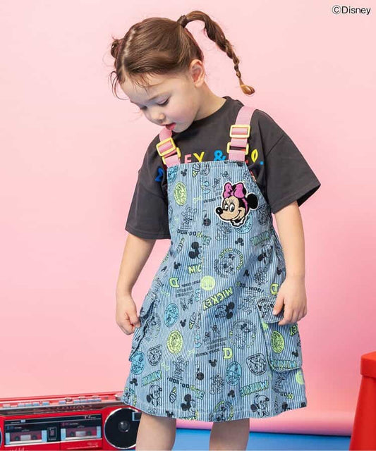 日本童裝 BREEZE x Disney 印花背帶裙 80-120 女童款 夏季 DRESSES