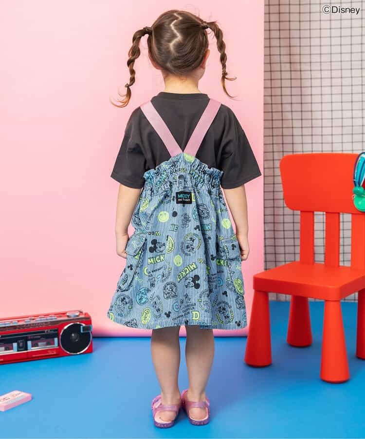 日本童裝 BREEZE x Disney 印花背帶裙 80-120 女童款 夏季 DRESSES