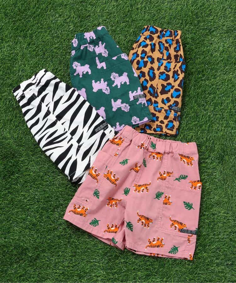 日本童裝 BREEZE x 旭山動物園応援商品 動物紋側袋褲 80-140cm 男童款 夏季 PANTS