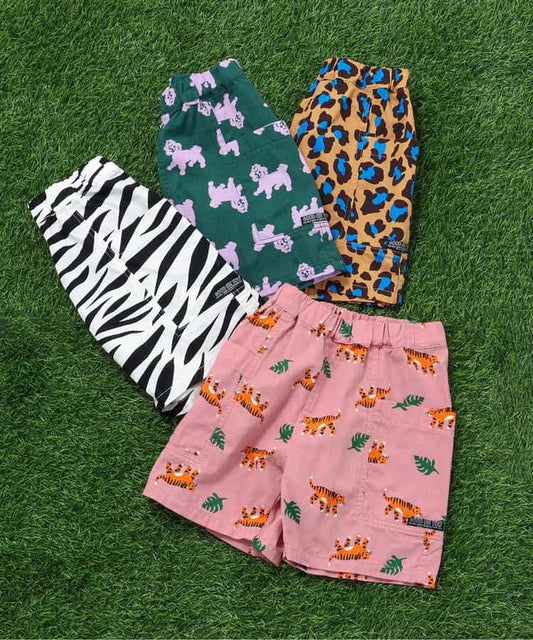 日本童裝 BREEZE x 旭山動物園応援商品 動物紋側袋褲 80-140cm 男童款 夏季 PANTS