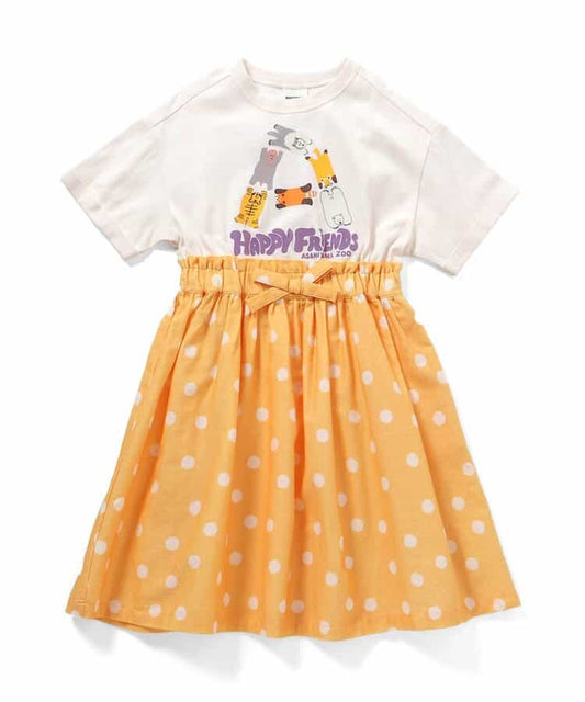 日本童裝 BREEZE x 旭山動物園応援商品 拼接連身裙 80-140cm 女童款 夏季 DRESSES