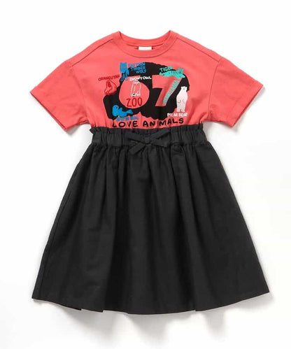 日本童裝 BREEZE x 旭山動物園応援商品 拼接連身裙 80-140cm 女童款 夏季 DRESSES