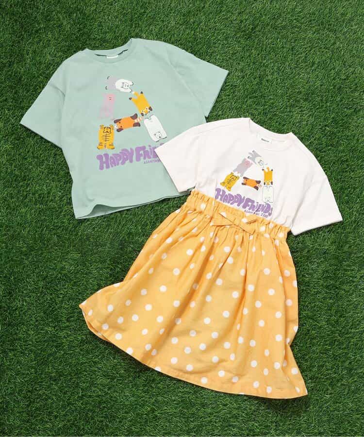 日本童裝 BREEZE x 旭山動物園応援商品 拼接連身裙 80-140cm 女童款 夏季 DRESSES