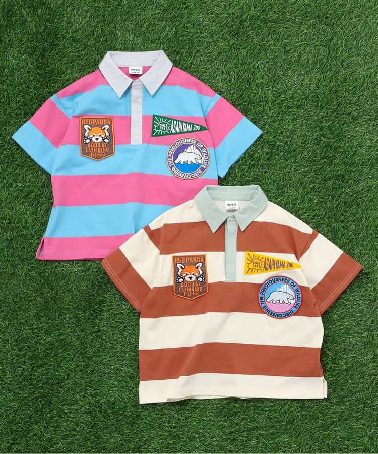 日本童裝 BREEZE x 旭山動物園応援商品 橄欖球徽章polo衫 80-140cm 男童款 夏季 TOPS