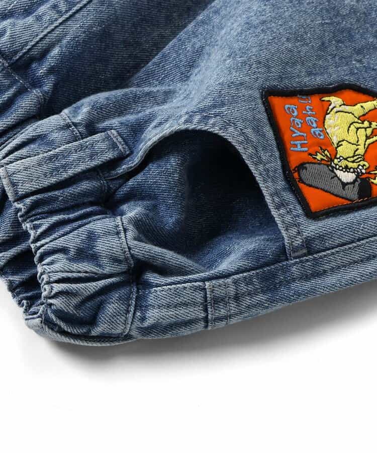日本童裝 BREEZE x 福井県立恐竜博物館 恐龍圖案牛仔褲 90-140cm 男童款 夏季 PANTS