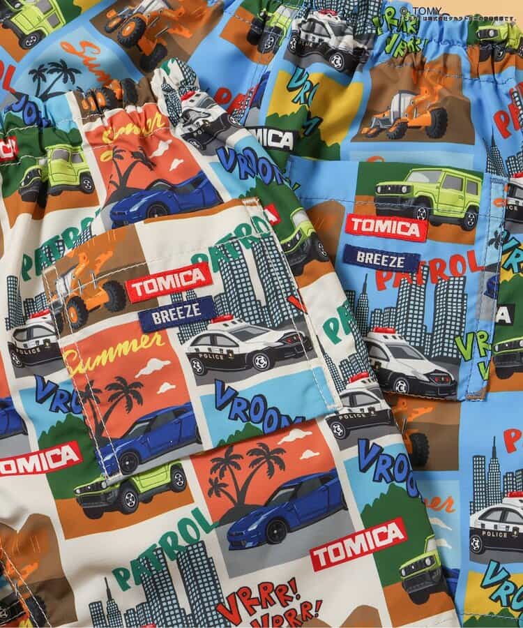 日本童裝 BREEZE x TOMICA 水陸兩用 防水系列 防UV 沙灘泳褲 80-130cm 男童款 PANTS 夏季 夏日玩水泳衣特輯