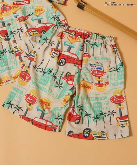 日本童裝 BREEZE x TOMICA 夏威夷風情短褲 80-130cm 男童款 PANTS 夏季