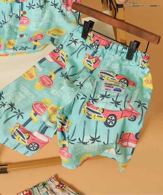 日本童裝 BREEZE x TOMICA 夏威夷風情短褲 80-130cm 男童款 PANTS 夏季