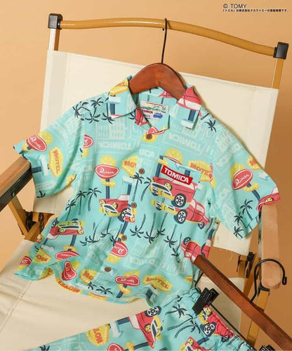 日本童裝 BREEZE x TOMICA 夏威夷風情襯衫 80-130cm 男童款 夏季 TOPS