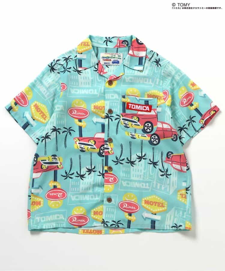 日本童裝 BREEZE x TOMICA 夏威夷風情襯衫 80-130cm 男童款 夏季 TOPS
