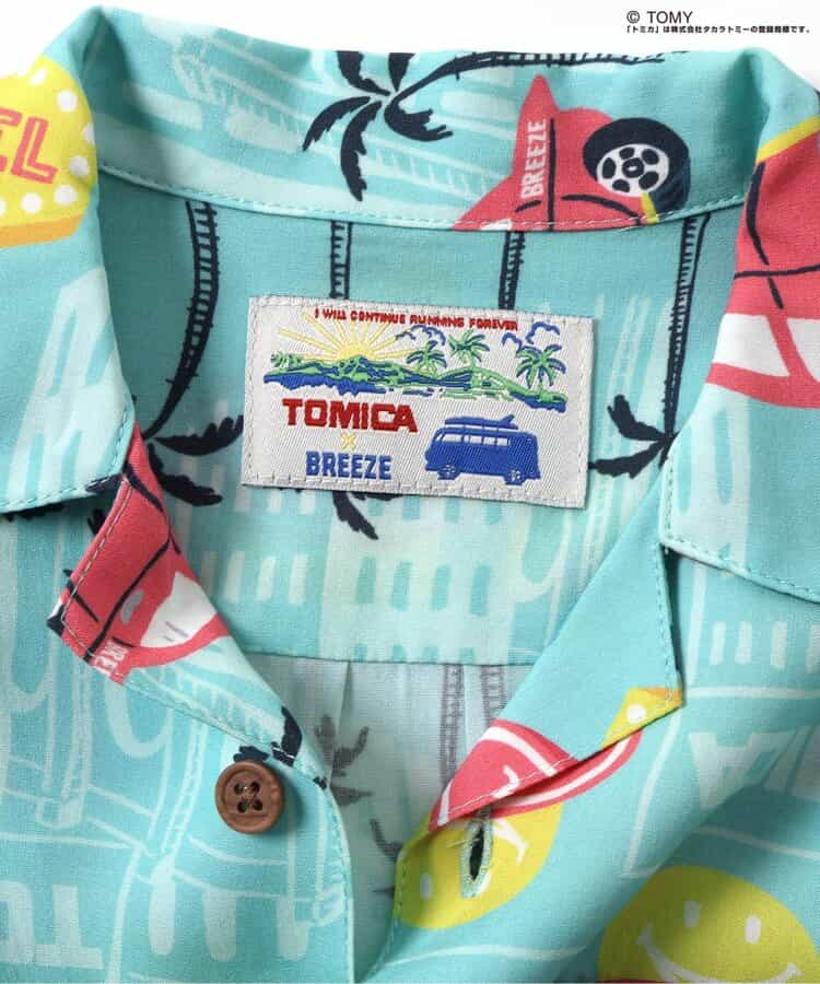 日本童裝 BREEZE x TOMICA 夏威夷風情襯衫 80-130cm 男童款 夏季 TOPS