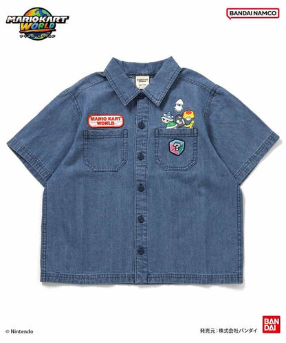 日本童裝 BREEZE x SuperMario 徽章襯衫外套 100-150cm 男童款 夏季 TOPS OUTERWEAR