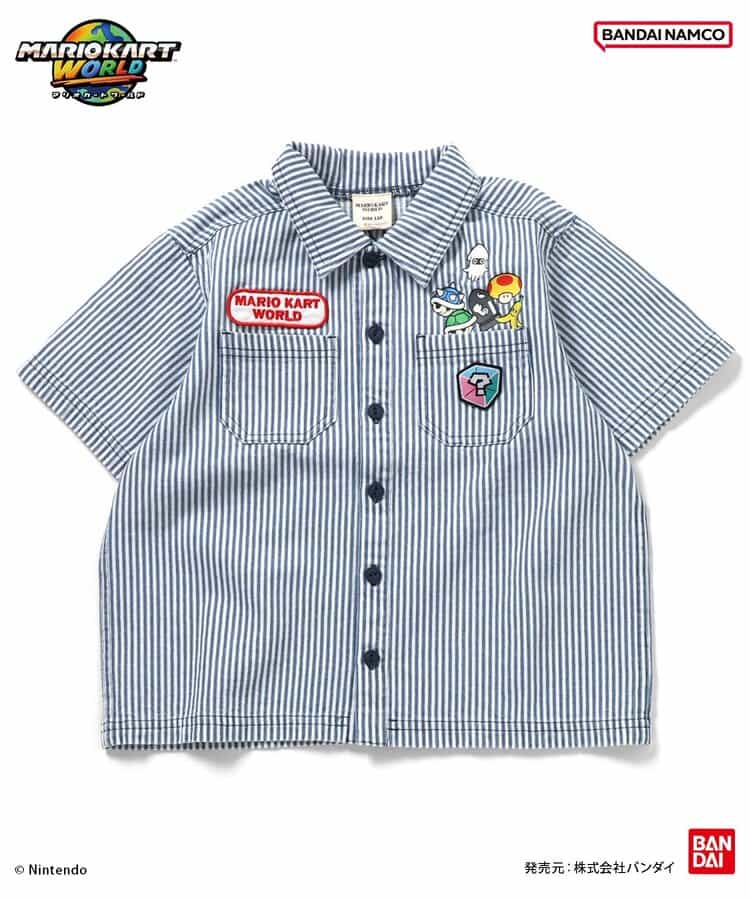 日本童裝 BREEZE x SuperMario 徽章襯衫外套 100-150cm 男童款 夏季 TOPS OUTERWEAR
