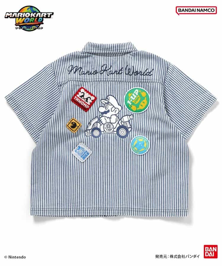 日本童裝 BREEZE x SuperMario 徽章襯衫外套 100-150cm 男童款 夏季 TOPS OUTERWEAR