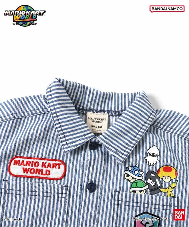 日本童裝 BREEZE x SuperMario 徽章襯衫外套 100-150cm 男童款 夏季 TOPS OUTERWEAR