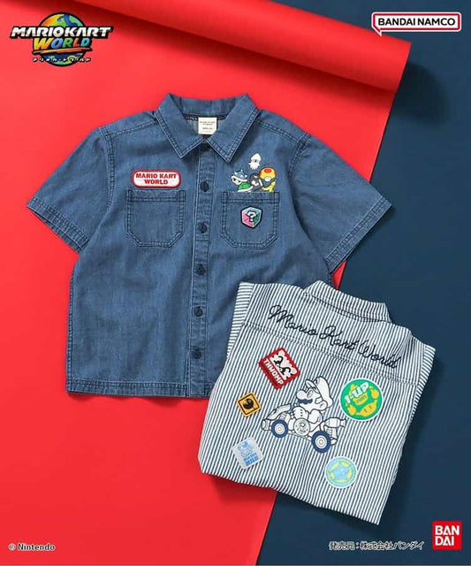 日本童裝 BREEZE x SuperMario 徽章襯衫外套 100-150cm 男童款 夏季 TOPS OUTERWEAR