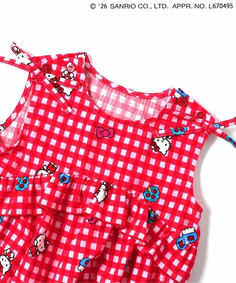 日本童裝 BREEZE x Sanrio 格仔連衣 70-80cm 女童款 初生嬰兒 夏季 Jumpsuit