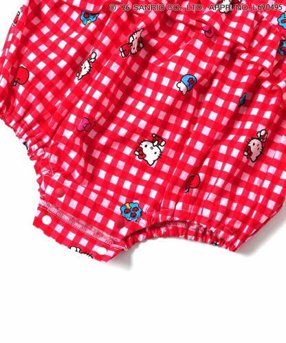 日本童裝 BREEZE x Sanrio 格仔連衣 70-80cm 女童款 初生嬰兒 夏季 Jumpsuit