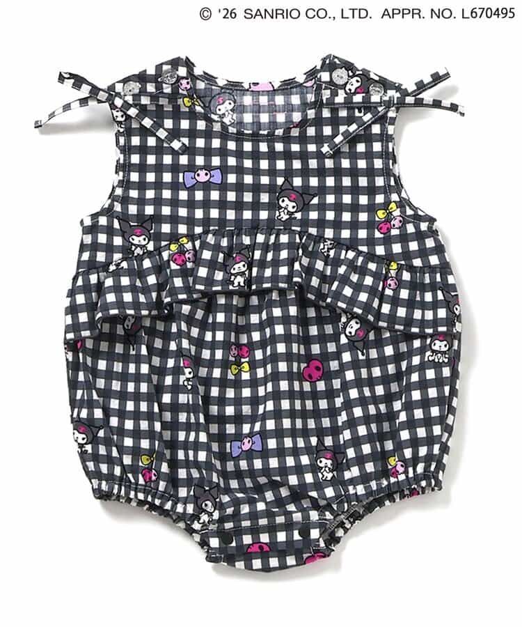 日本童裝 BREEZE x Sanrio 格仔連衣 70-80cm 女童款 初生嬰兒 夏季 Jumpsuit