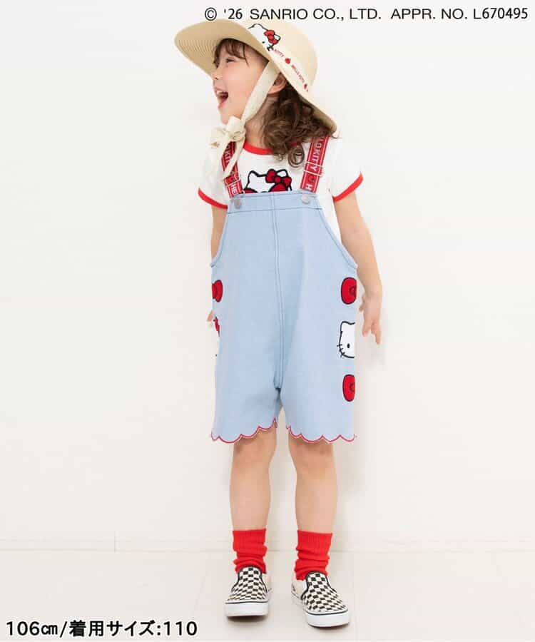 日本童裝 BREEZE x Sanrio 荷葉邊牛仔背帶褲 90-130cm 女童款 夏季 Jumpsuit