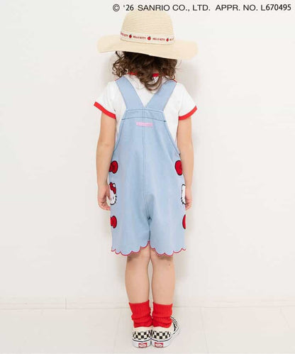 日本童裝 BREEZE x Sanrio 荷葉邊牛仔背帶褲 90-130cm 女童款 夏季 Jumpsuit