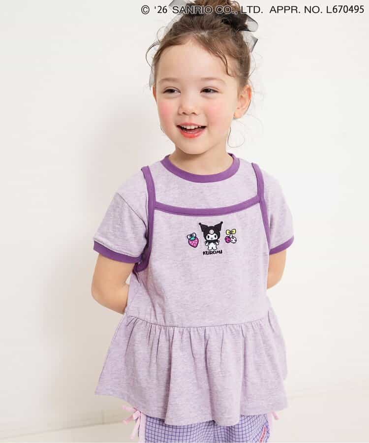 日本童裝 BREEZE x Sanrio 假兩件上衣 90-140cm 女童款 夏季 TOPS