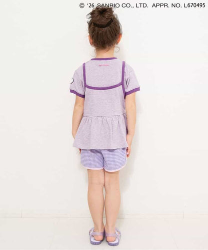 日本童裝 BREEZE x Sanrio 假兩件上衣 90-140cm 女童款 夏季 TOPS