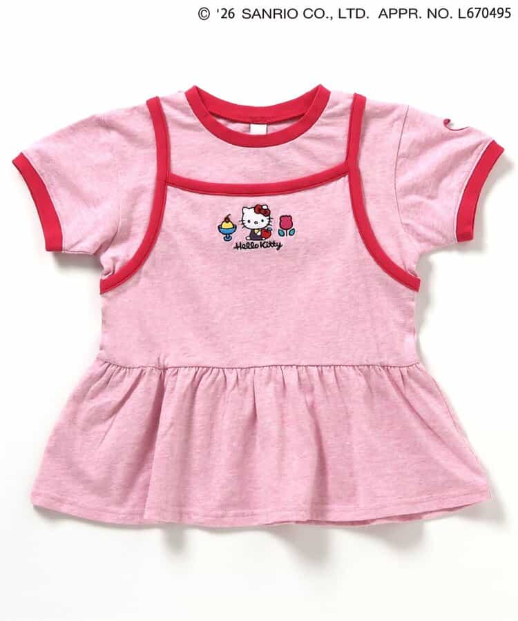 日本童裝 BREEZE x Sanrio 假兩件上衣 90-140cm 女童款 夏季 TOPS