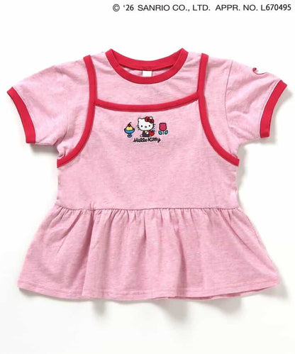 日本童裝 BREEZE x Sanrio 假兩件上衣 90-140cm 女童款 夏季 TOPS