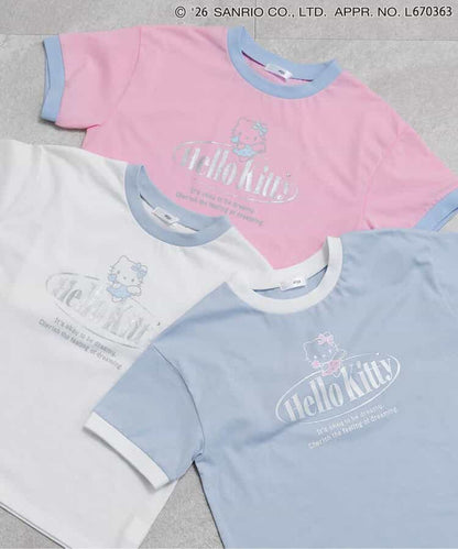 日本童裝 algy x Sanrio Hello Kitty 印花上衣 130-160cm 女童款 夏季  TOPS  其他品牌童裝