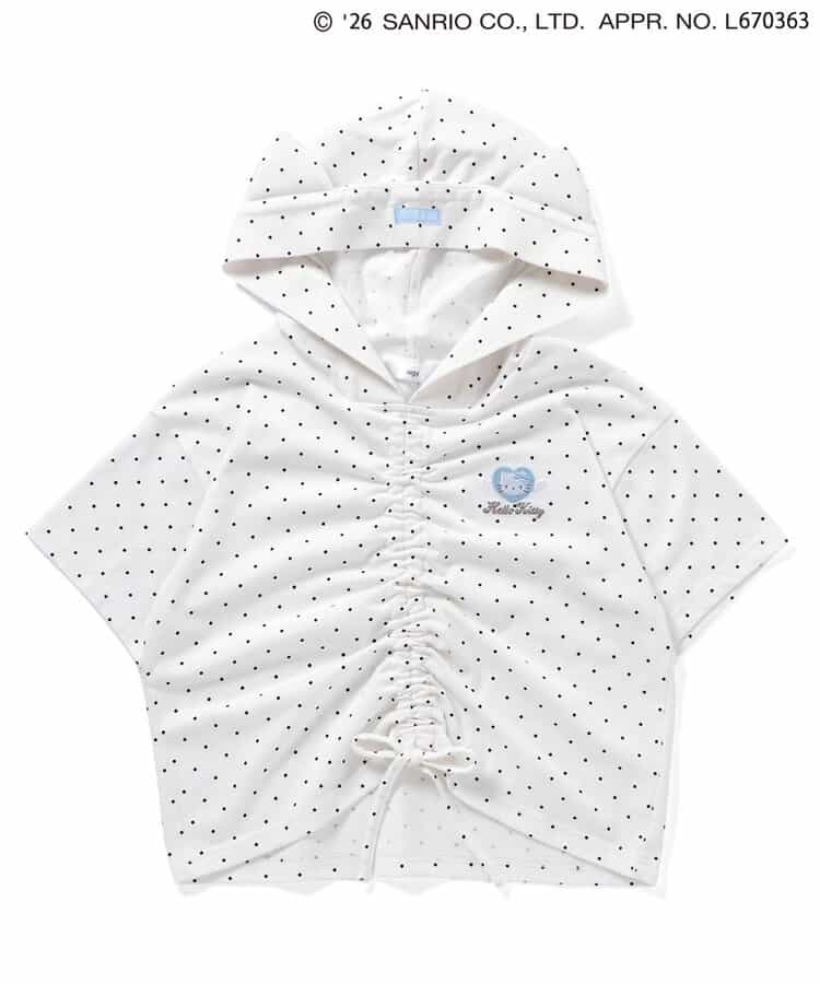 日本童裝 algy x Sanrio Hello Kitty 帶天使耳朵連帽衫 130-160cm 女童款 夏季  TOPS  其他品牌童裝