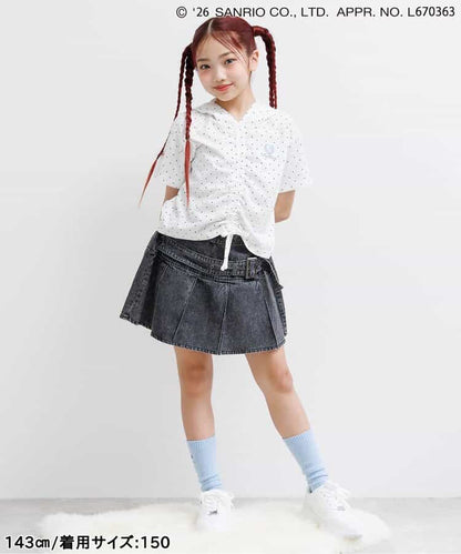 日本童裝 algy x Sanrio Hello Kitty 帶天使耳朵連帽衫 130-160cm 女童款 夏季  TOPS  其他品牌童裝