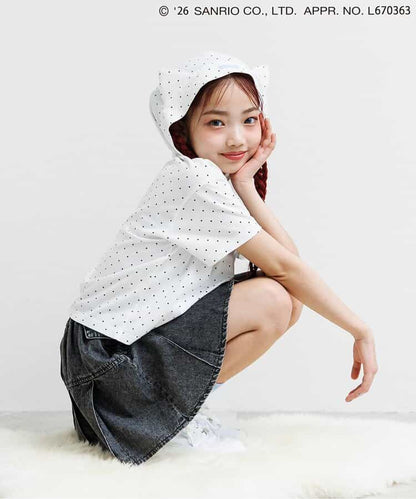 日本童裝 algy x Sanrio Hello Kitty 帶天使耳朵連帽衫 130-160cm 女童款 夏季  TOPS  其他品牌童裝