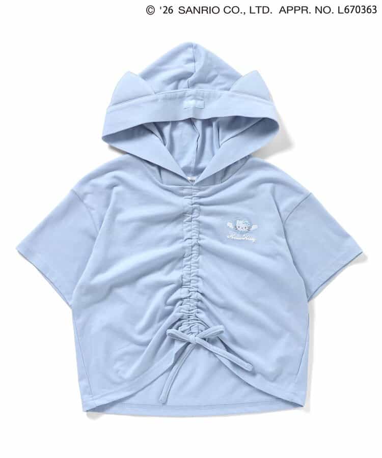 日本童裝 algy x Sanrio Hello Kitty 帶天使耳朵連帽衫 130-160cm 女童款 夏季  TOPS  其他品牌童裝
