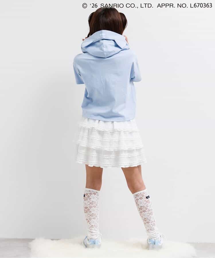 日本童裝 algy x Sanrio Hello Kitty 帶天使耳朵連帽衫 130-160cm 女童款 夏季  TOPS  其他品牌童裝