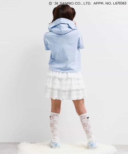 日本童裝 algy x Sanrio Hello Kitty 帶天使耳朵連帽衫 130-160cm 女童款 夏季  TOPS  其他品牌童裝