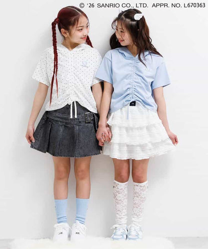 日本童裝 algy x Sanrio Hello Kitty 帶天使耳朵連帽衫 130-160cm 女童款 夏季  TOPS  其他品牌童裝